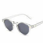 Round tortoise acetate sunglasses with green polarized lenses, view 10