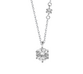 Sterling silver solitaire pendant necklace with cubic zirconia